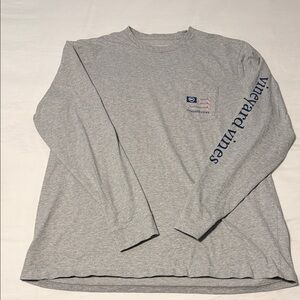 Vineyard Vines Heather Gray Long Sleeve Tee XL